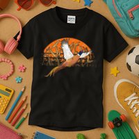 Ringneck Pheasant Hunting Upland Bird Hunter Grain Field Kids T-Shirt