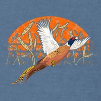 Ringneck Pheasant Hunting Upland Bird Hunter Grain Field Garment-Dyed Sweatshirt