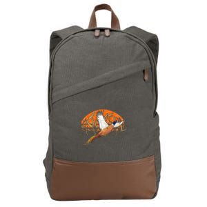 Ringneck Pheasant Hunting Upland Bird Hunter Grain Field Cotton Canvas Backpack