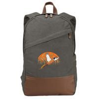 Ringneck Pheasant Hunting Upland Bird Hunter Grain Field Cotton Canvas Backpack