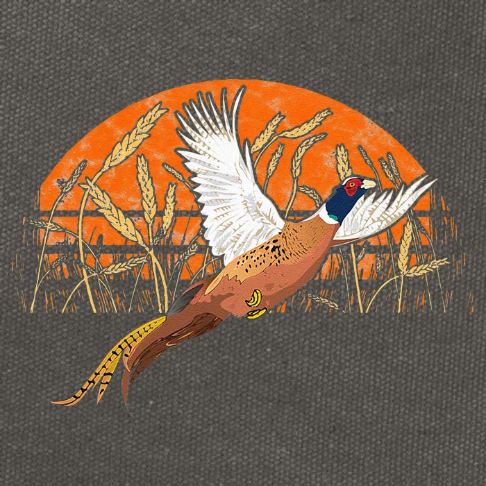 Ringneck Pheasant Hunting Upland Bird Hunter Grain Field Cotton Canvas Backpack