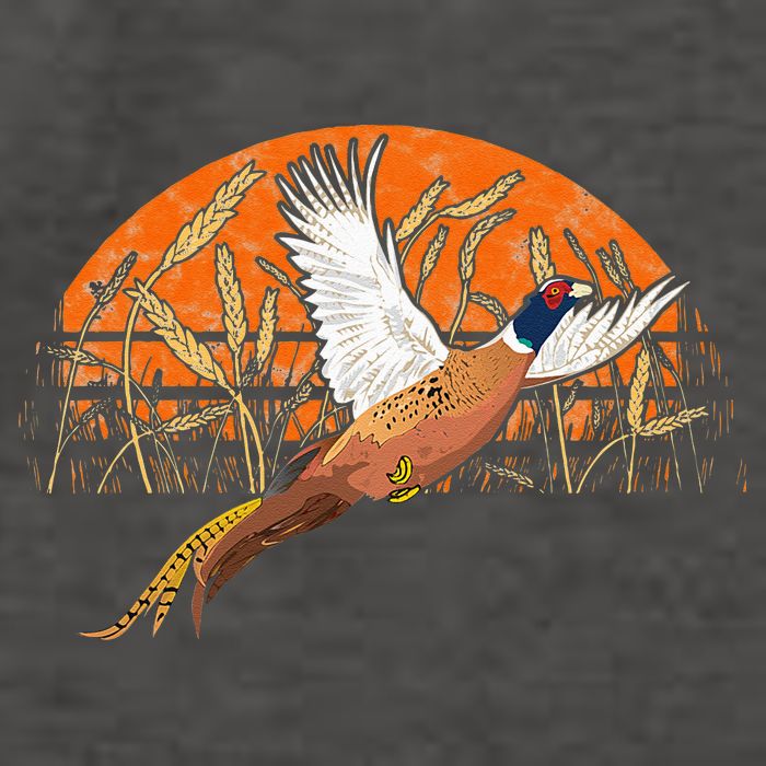 Ringneck Pheasant Hunting Upland Bird Hunter Grain Field Vector Backpack