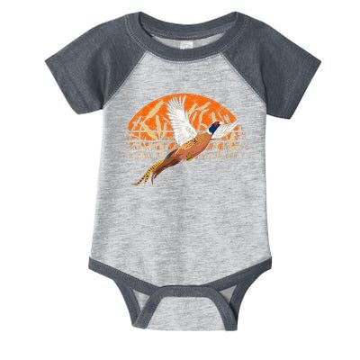 Ringneck Pheasant Hunting Upland Bird Hunter Grain Field Infant Baby Jersey Bodysuit