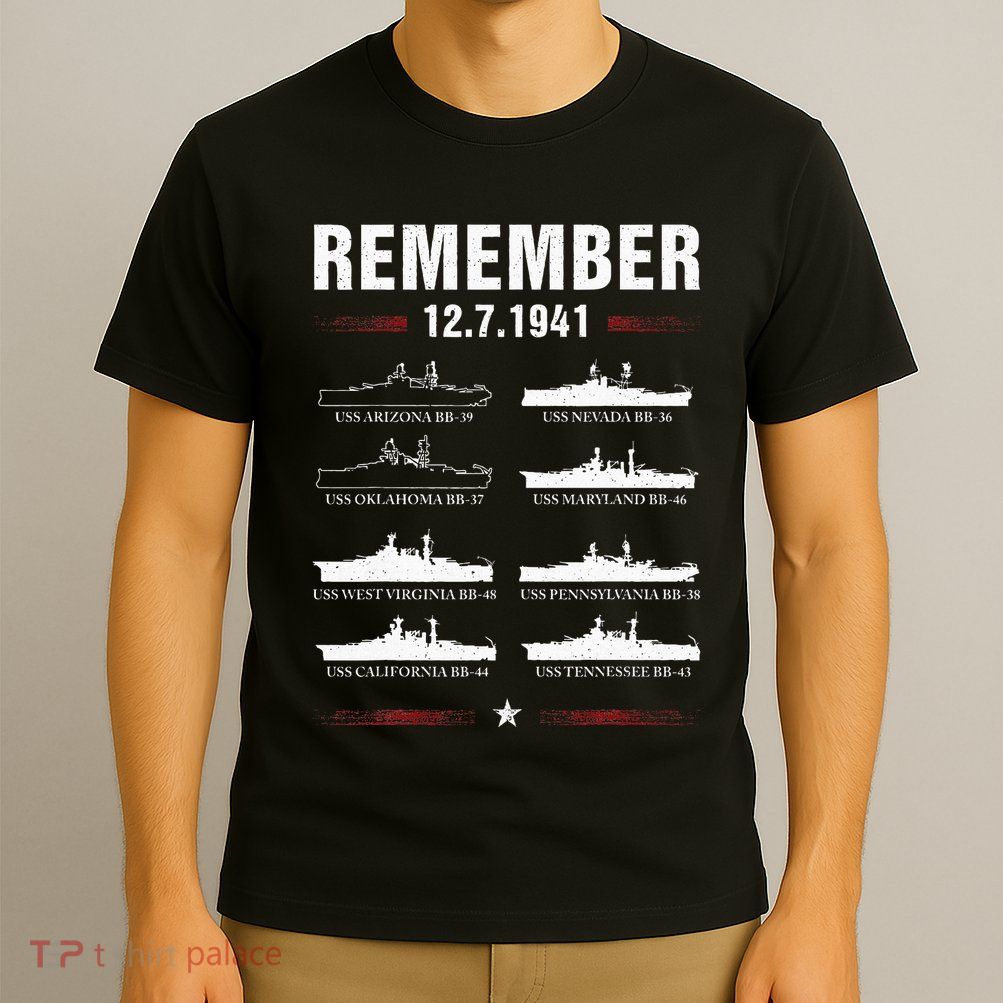 Remember Pearl Harbor Memorial Day December 7th 1941 Wwii T-Shirt