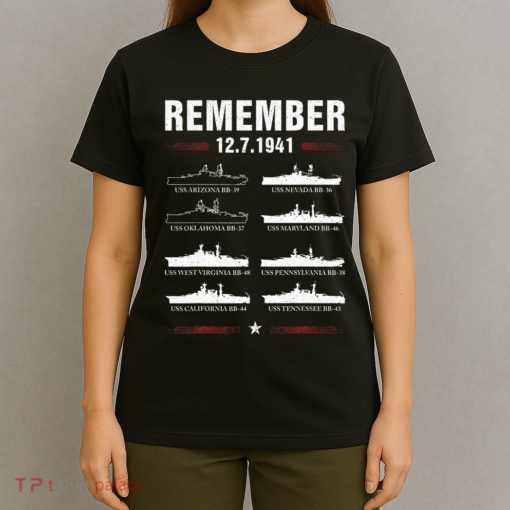 Remember Pearl Harbor Memorial Day December 7th 1941 Wwii T-Shirt