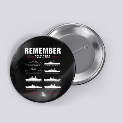 Remember Pearl Harbor Memorial Day December 7th 1941 Wwii Button