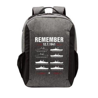 Remember Pearl Harbor Memorial Day December 7th 1941 Wwii Vector Backpack