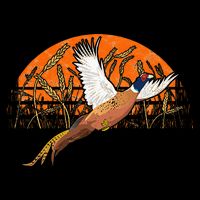 Ringneck Pheasant Hunting Upland Bird Hunter Grain Field Full-Length Apron With Pockets