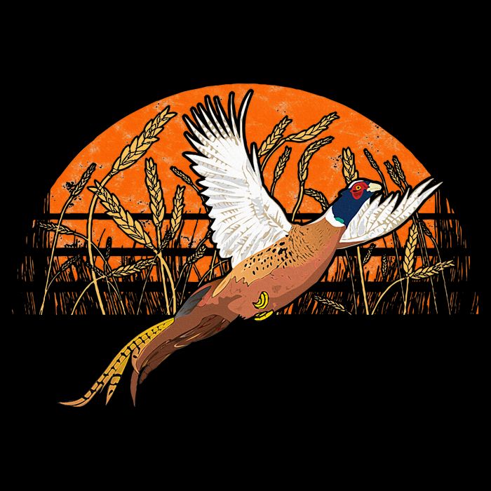 Ringneck Pheasant Hunting Upland Bird Hunter Grain Field Full-Length Apron With Pockets