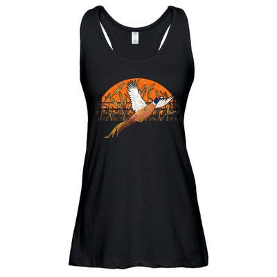 Ringneck Pheasant Hunting Upland Bird Hunter Grain Field Ladies Essential Flowy Tank