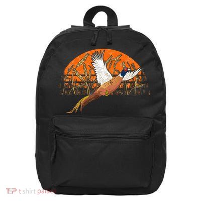 Ringneck Pheasant Hunting Upland Bird Hunter Grain Field 16 in Basic Backpack