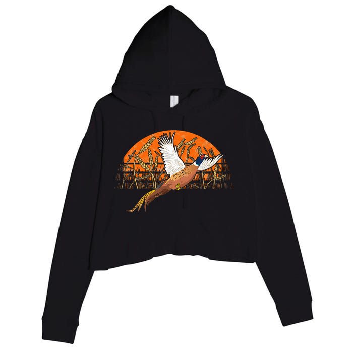 Ringneck Pheasant Hunting Upland Bird Hunter Grain Field Crop Fleece Hoodie