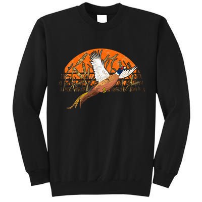 Ringneck Pheasant Hunting Upland Bird Hunter Grain Field Tall Sweatshirt