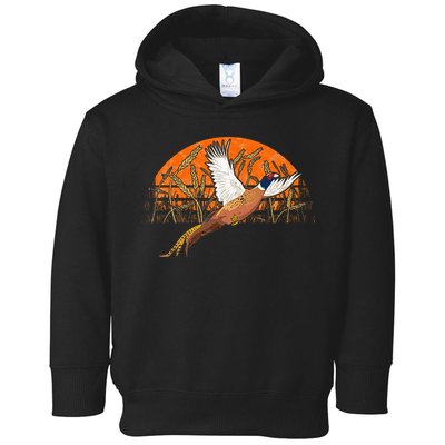 Ringneck Pheasant Hunting Upland Bird Hunter Grain Field Toddler Hoodie