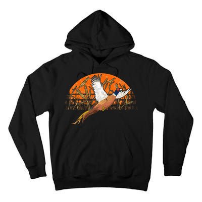 Ringneck Pheasant Hunting Upland Bird Hunter Grain Field Tall Hoodie
