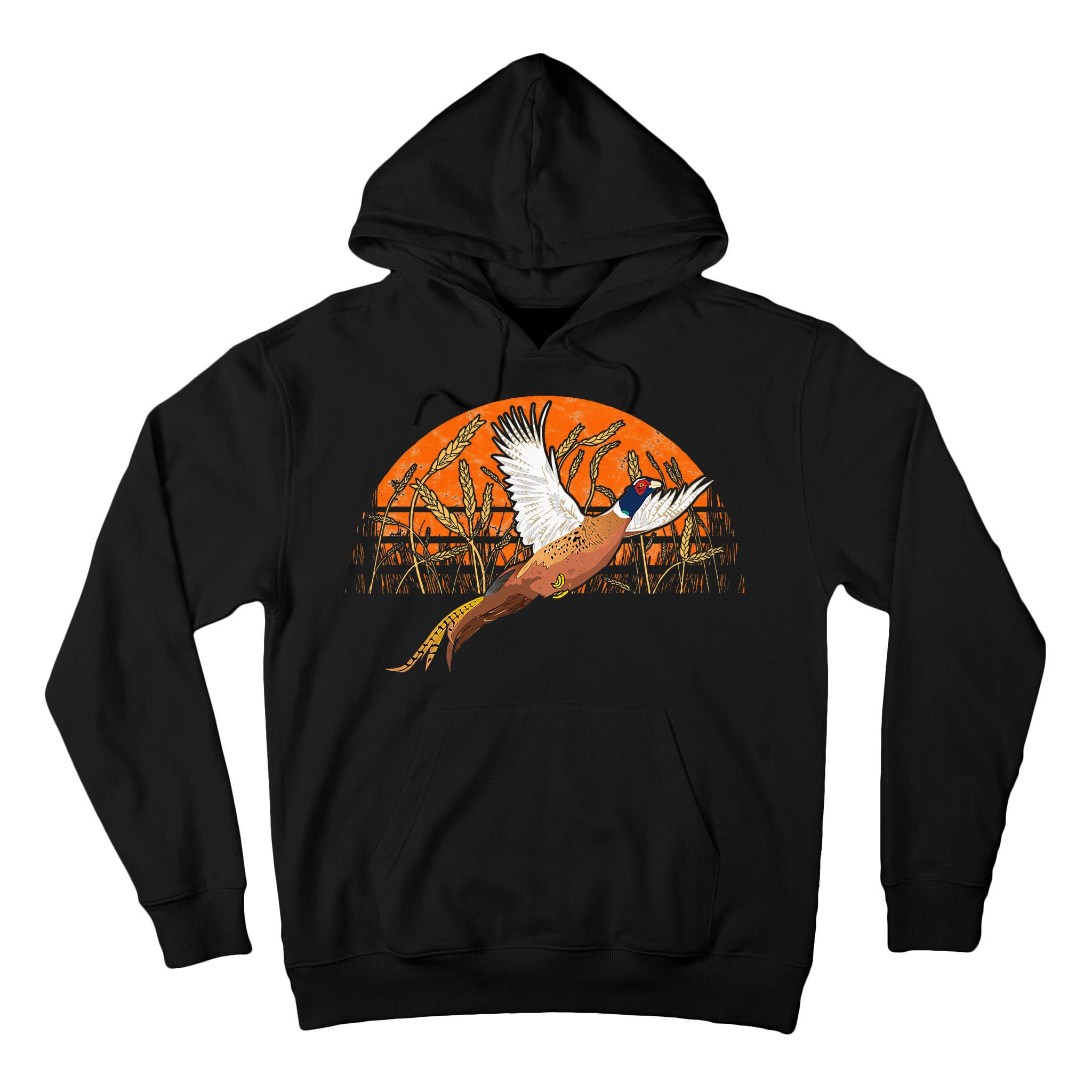 Ringneck Pheasant Hunting Upland Bird Hunter Grain Field Tall Hoodie