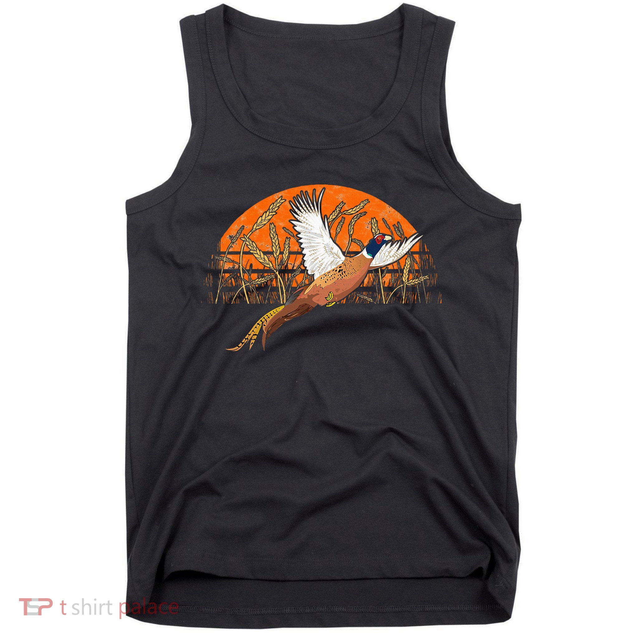 Ringneck Pheasant Hunting Upland Bird Hunter Grain Field Tank Top