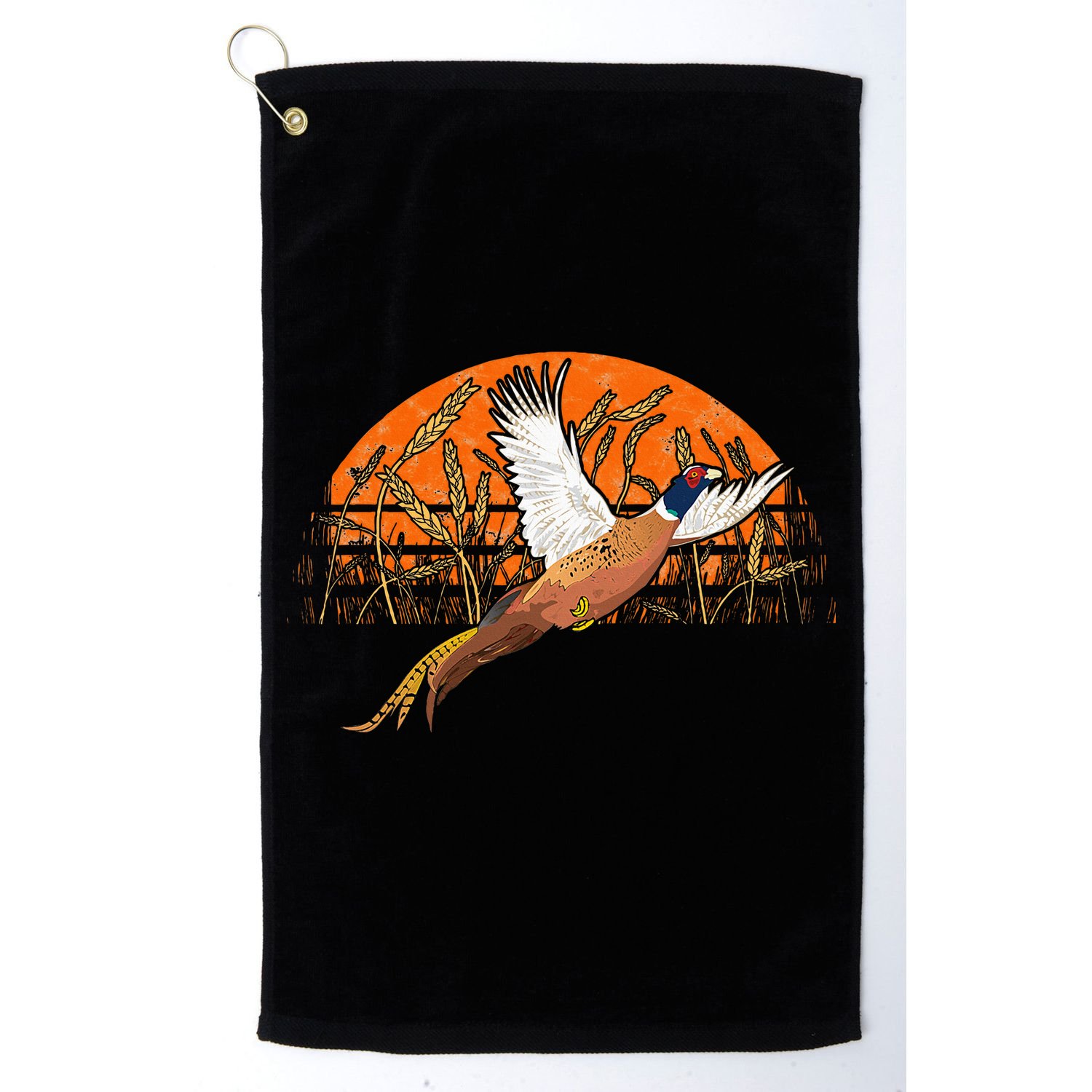 Ringneck Pheasant Hunting Upland Bird Hunter Grain Field Golf Towel
