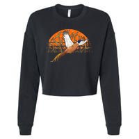 Ringneck Pheasant Hunting Upland Bird Hunter Grain Field Cropped Pullover Crew
