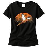 Ringneck Pheasant Hunting Upland Bird Hunter Grain Field Womens T-Shirt