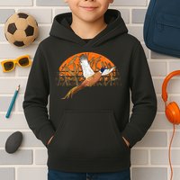 Ringneck Pheasant Hunting Upland Bird Hunter Grain Field Kids Hoodie