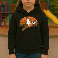 Ringneck Pheasant Hunting Upland Bird Hunter Grain Field Kids Hoodie