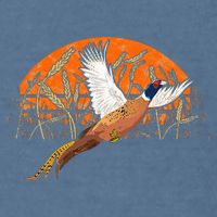 Ringneck Pheasant Hunting Upland Bird Hunter Grain Field Garment-Dyed Sweatshirt