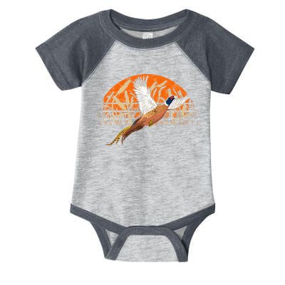 Ringneck Pheasant Hunting Upland Bird Hunter Grain Field Infant Baby Jersey Bodysuit