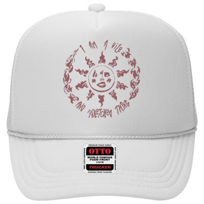 Raw Paw Heatwave I Am A Vile And Wretched Thing High Crown Mesh Back Trucker Hat