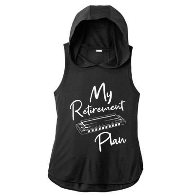 Retirement Plan Harmonica Player Harmonicist French Harp Ladies PosiCharge Tri-Blend Wicking Draft Hoodie Tank