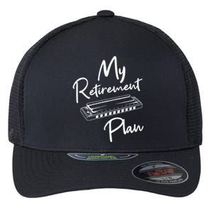 Retirement Plan Harmonica Player Harmonicist French Harp Flexfit Unipanel Trucker Cap