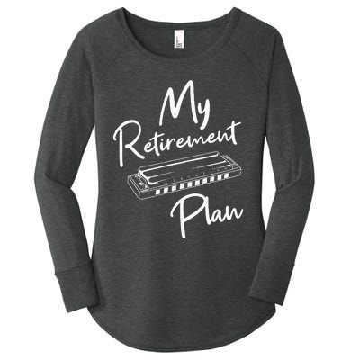 Retirement Plan Harmonica Player Harmonicist French Harp Women's Perfect Tri Tunic Long Sleeve Shirt