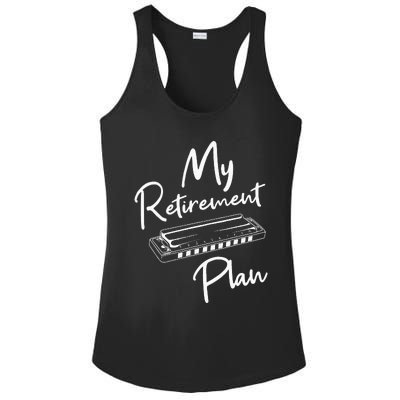 Retirement Plan Harmonica Player Harmonicist French Harp Ladies PosiCharge Competitor Racerback Tank