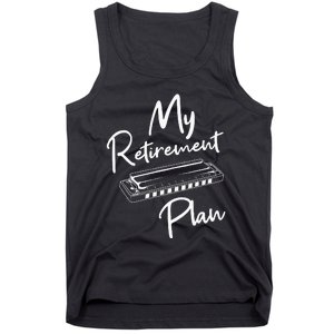 Retirement Plan Harmonica Player Harmonicist French Harp Tank Top