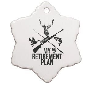 Retirement Plan Hunting & Fishing for Grandpa Ceramic Star Ornament