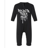 Rucker Park Hip Hop Graffiti Street Art Font Infant Fleece One Piece