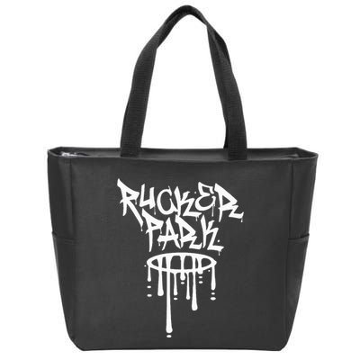Rucker Park Hip Hop Graffiti Street Art Font Zip Tote Bag