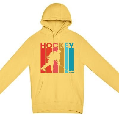 Retro Poster Hockey Lovers Premium Pullover Hoodie