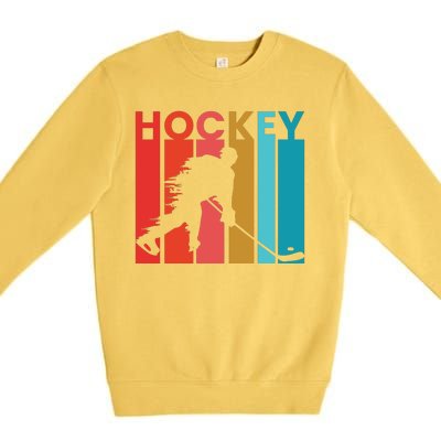 Retro Poster Hockey Lovers Premium Crewneck Sweatshirt