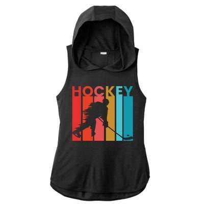 Retro Poster Hockey Lovers Ladies PosiCharge Tri-Blend Wicking Draft Hoodie Tank