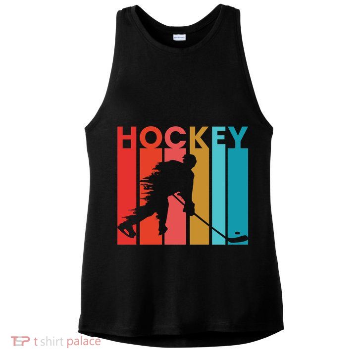 Retro Poster Hockey Lovers Ladies PosiCharge Tri-Blend Wicking Tank