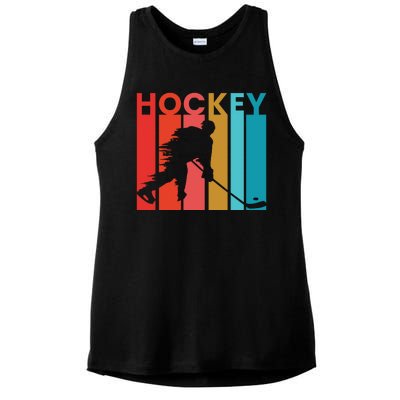 Retro Poster Hockey Lovers Ladies PosiCharge Tri-Blend Wicking Tank