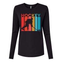 Retro Poster Hockey Lovers Womens Cotton Relaxed Long Sleeve T-Shirt