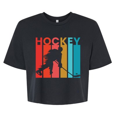 Retro Poster Hockey Lovers Bella+Canvas Jersey Crop Tee