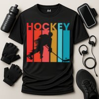 Retro Poster Hockey Lovers Cooling Performance Crew T-Shirt