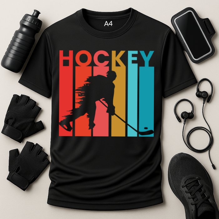 Retro Poster Hockey Lovers Cooling Performance Crew T-Shirt