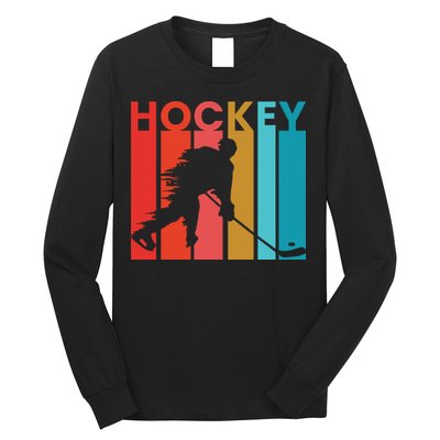 Retro Poster Hockey Lovers Long Sleeve Shirt