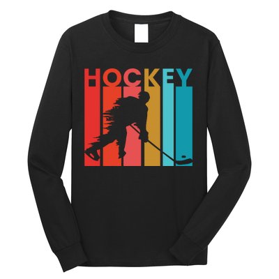 Retro Poster Hockey Lovers Long Sleeve Shirt