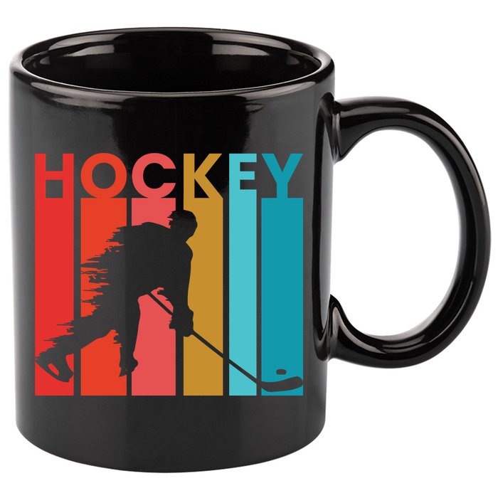 Retro Poster Hockey Lovers 11oz C Handle Ceramic Mug