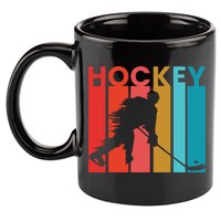 Retro Poster Hockey Lovers 11oz C Handle Ceramic Mug